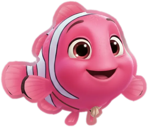 Bubbly, a bright and cheerful fish.