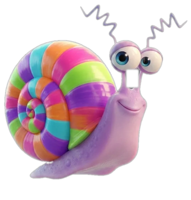 Twizzy, a tiny curious stowaway snail.